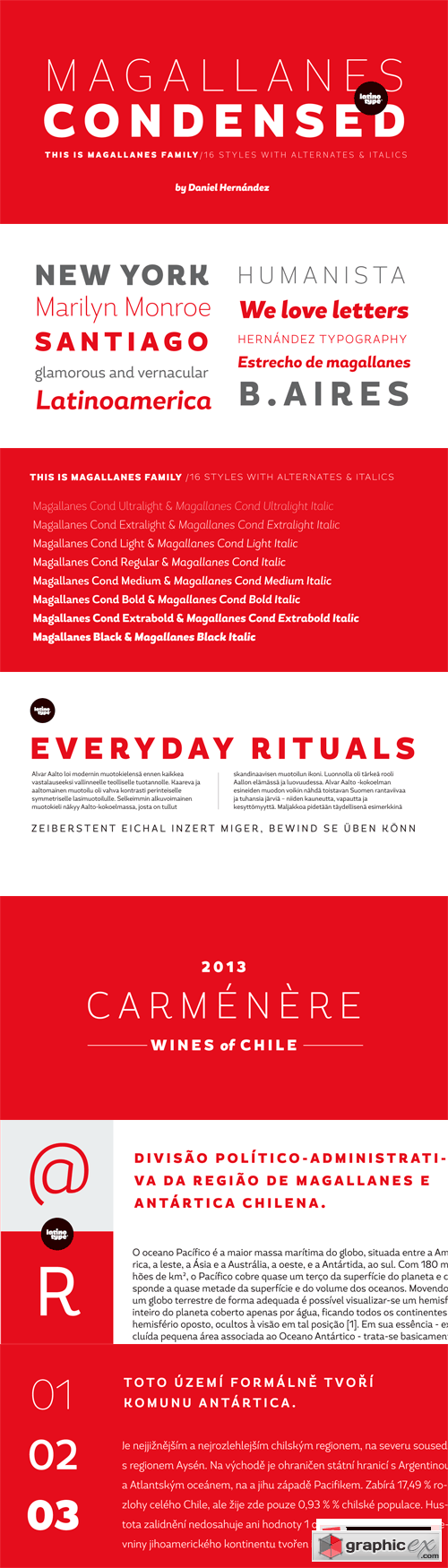 Magallanes Condensed Font Family - 16 Fonts for $299