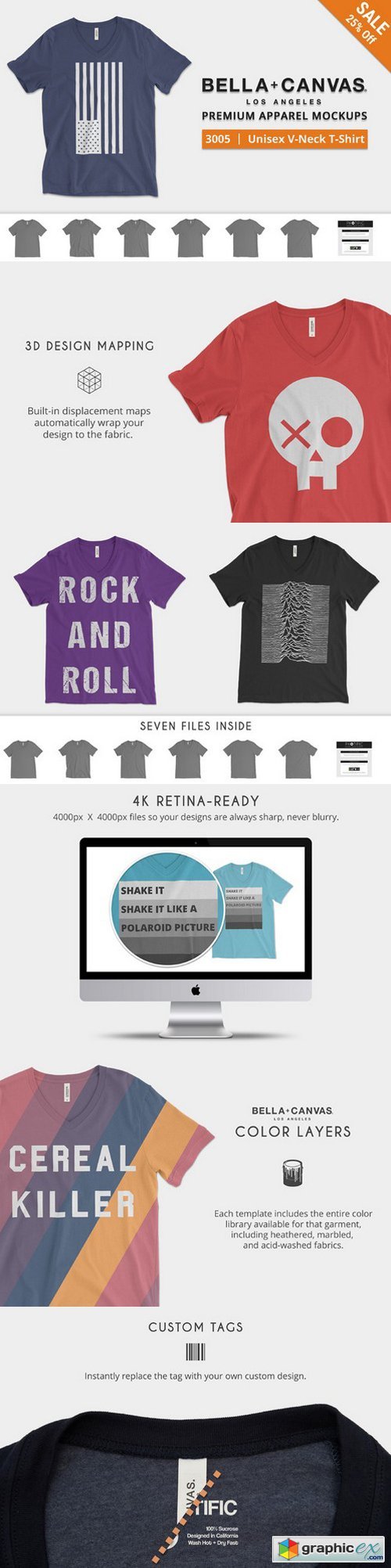Bella Canvas 3005 V-Neck Mockups